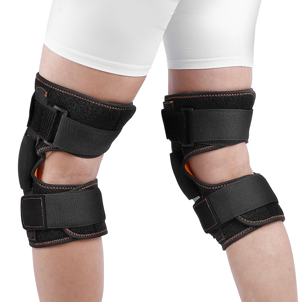 Hinged Knee Brace: fabric and stitching detail