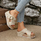 Platform Slide Sandals for Women - Comfortable Buckle Strap Summer Slippers