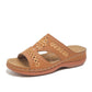 Cutout Wedge Sandals for Women - Comfortable Platform Summer Slides