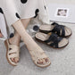 Wide Width Wedge Sandals for Women, Plus Size Retro Casual Comfort Slides