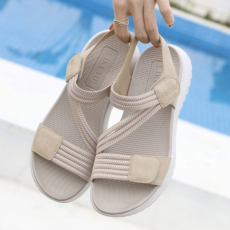 Elastic Strap Sandals for Women, Lightweight Sport Comfort Summer Slides