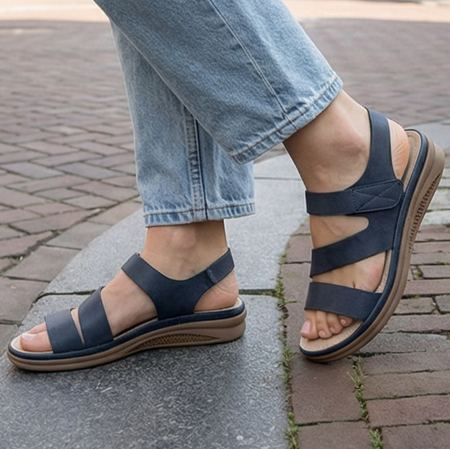 Plus Size Wedge Sandals, Retro Casual Lightweight Summer Slides for Women