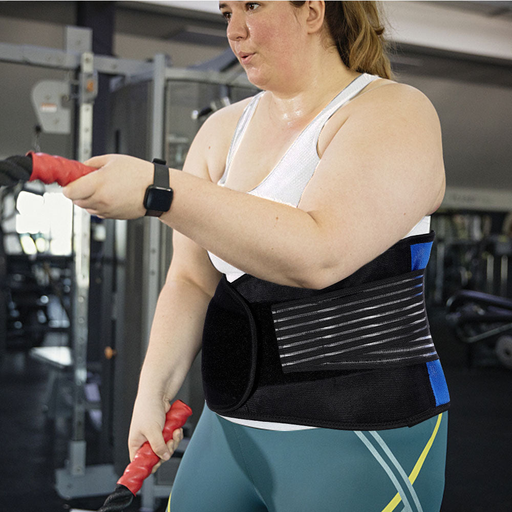 Plus Size Weightlifting Back Belt: closure detail