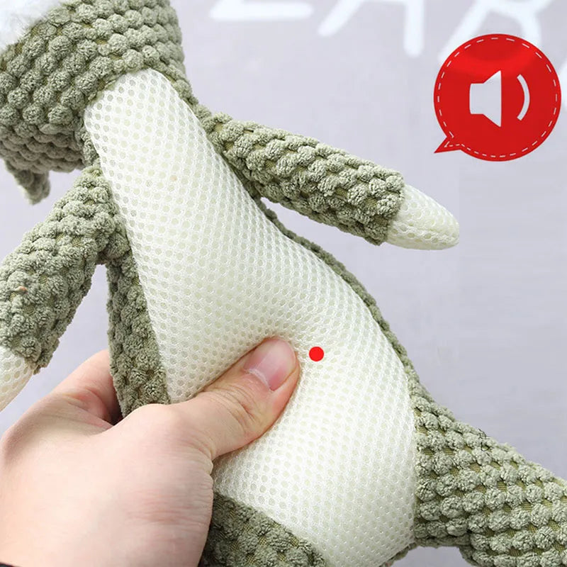 The Original InvinciPups Heavy Duty Chew Toy: fabric and squeaker detail