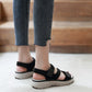 Leather Orthopedic Sandals for Women, Sporty Wedge with Arch Support