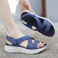 Athletic Sandals for Women, Thick-Soled Velcro Lightweight Walking Slides