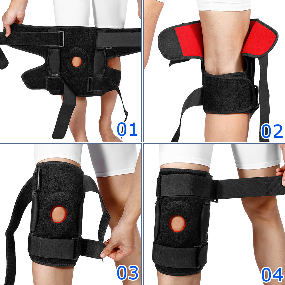 Hinged Knee Brace: closure detail