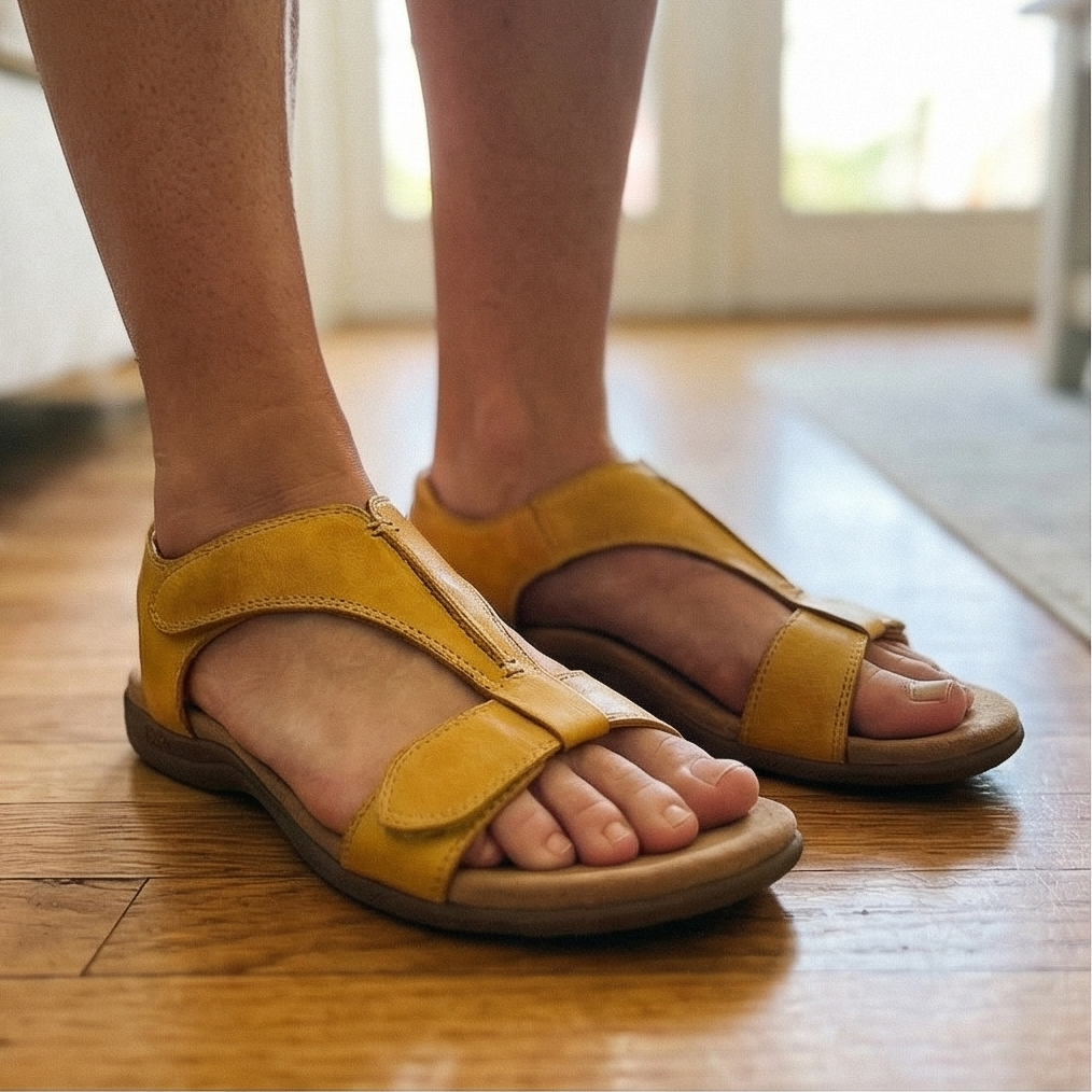 Walking Sandals for Women - Comfortable Back Strap Summer Flats