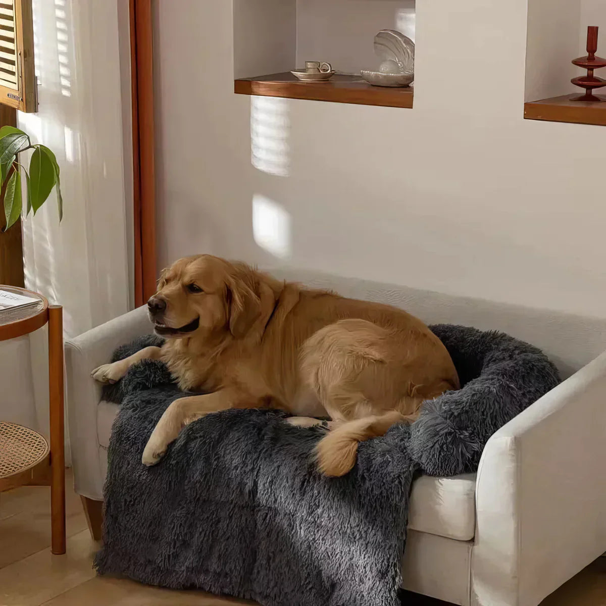 Calming Dog Furniture Cover: inside fill and base view