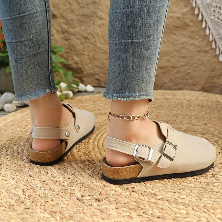 Closed-Toe Sandals for Women - Comfortable Back Strap Clogs with Arch Support