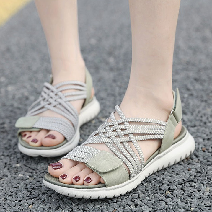Comfort Sport Sandals, Elastic Strap Lightweight Walking Summer Slides