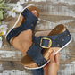 Comfortable Wedge Shoes for Women - Lightweight Slip-On Summer Sandals