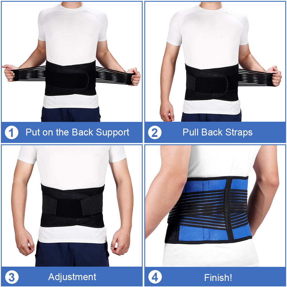 Plus Size Weightlifting Back Belt: fabric and stitching detail