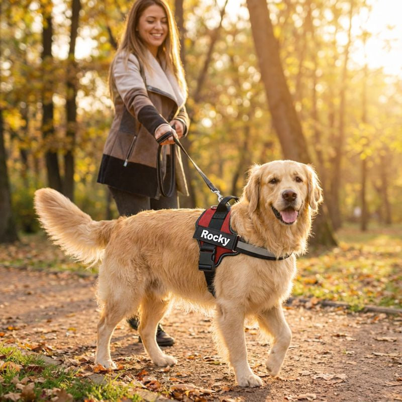 Custom No Pull Dog Harness: fit on a dog