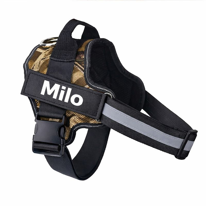 Custom No Pull Dog Harness: top handle close-up