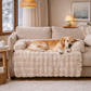 Calming Dog Bed Sofa Protector Pet Mat: dog resting on the bed