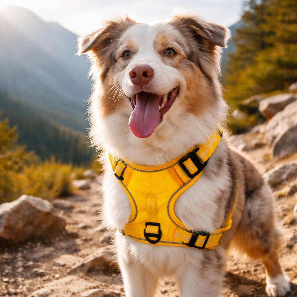 Reflective Adjustable Outdoor Dog Harness: strap and buckle detail