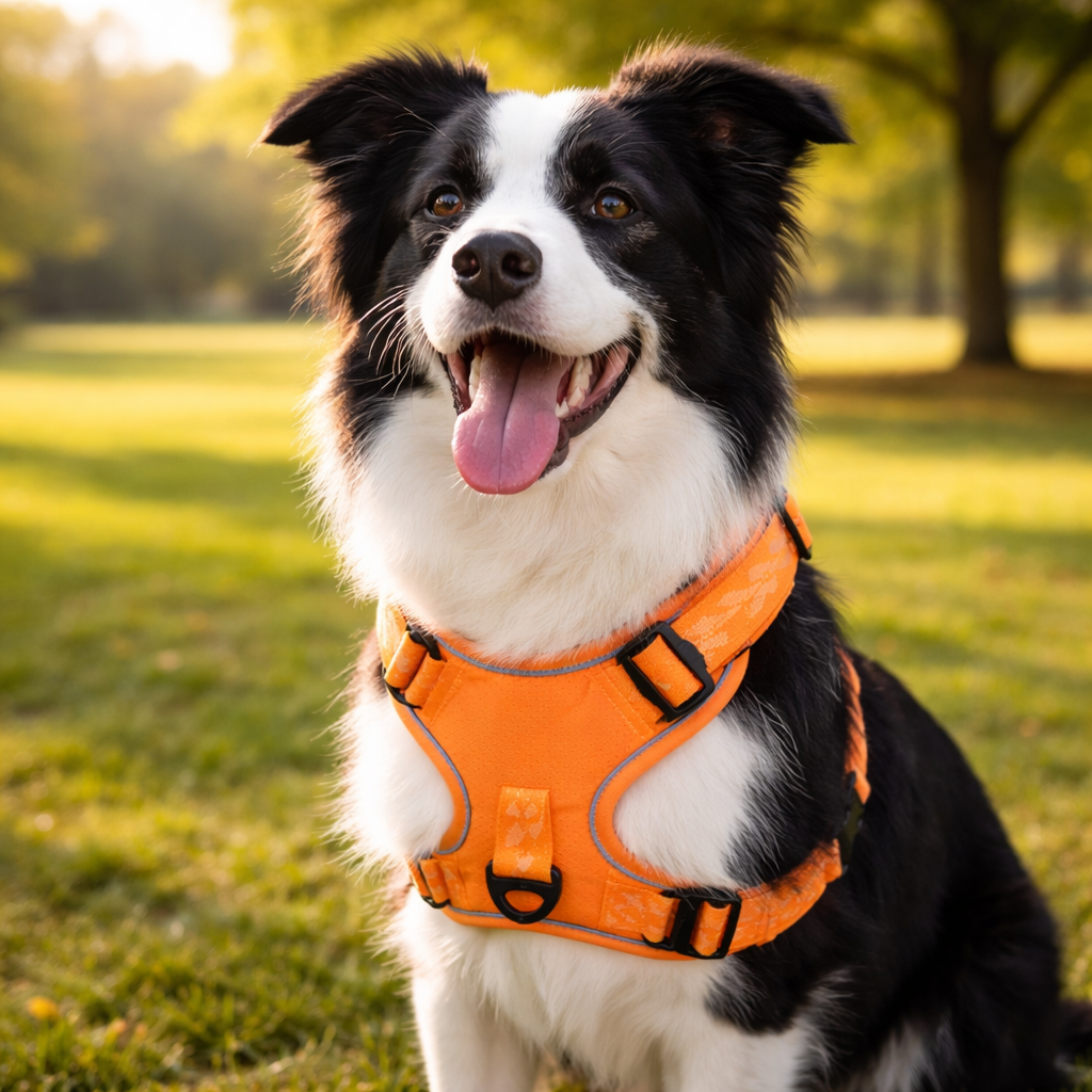 Reflective Adjustable Outdoor Dog Harness: sizing reference