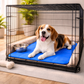 Large Dog Cooling Mat: dog resting on the bed