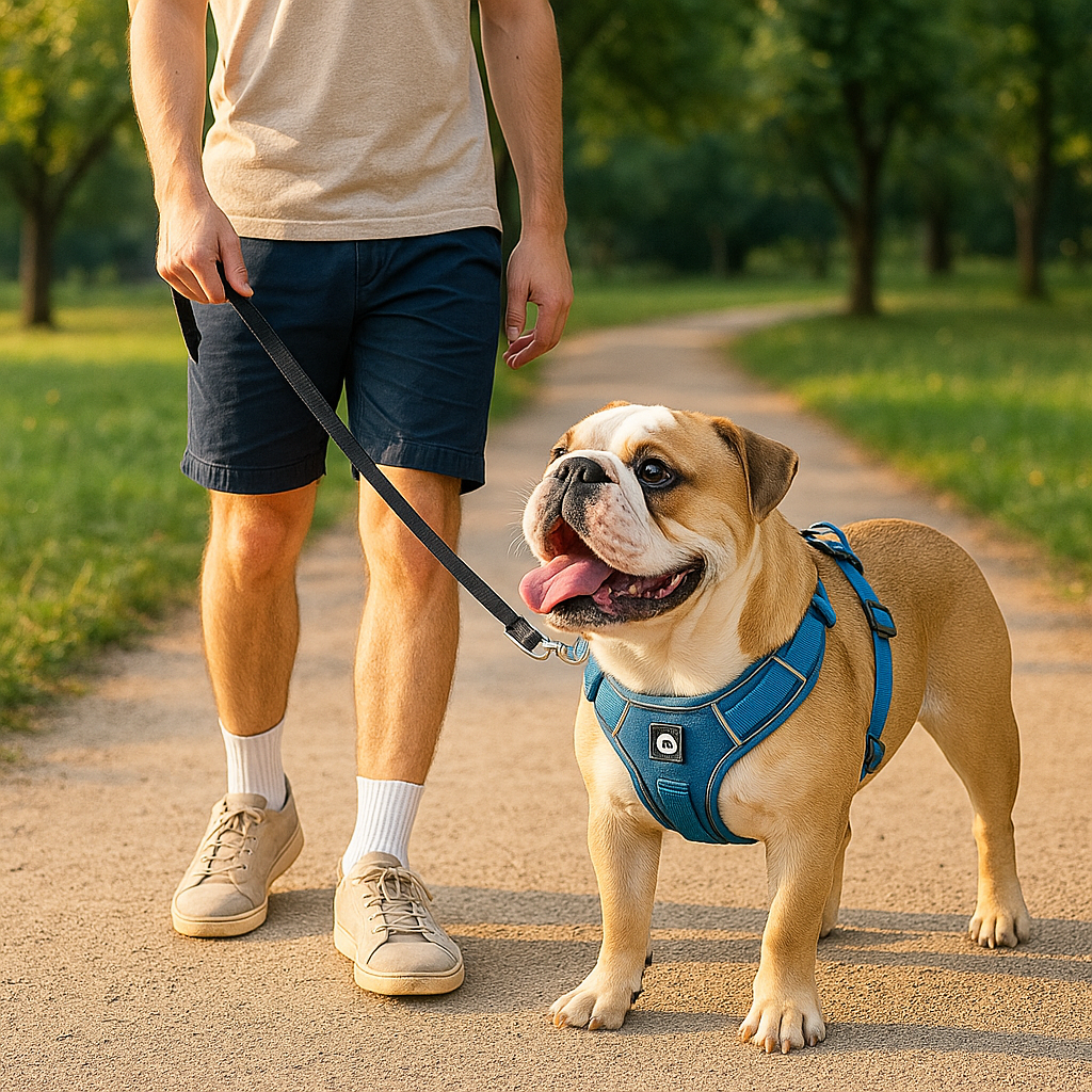 Premium Adventure Dog Harness: strap and buckle detail