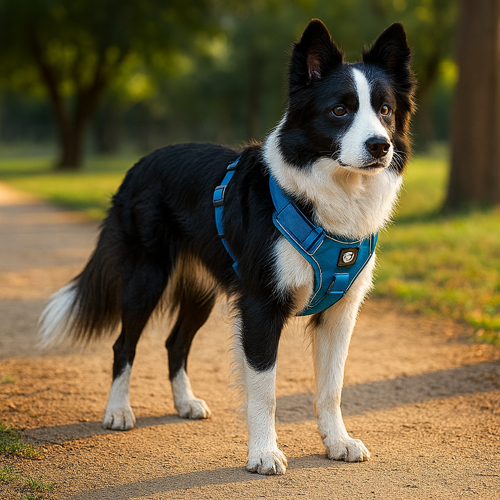 Premium Adventure Dog Harness: chest panel detail