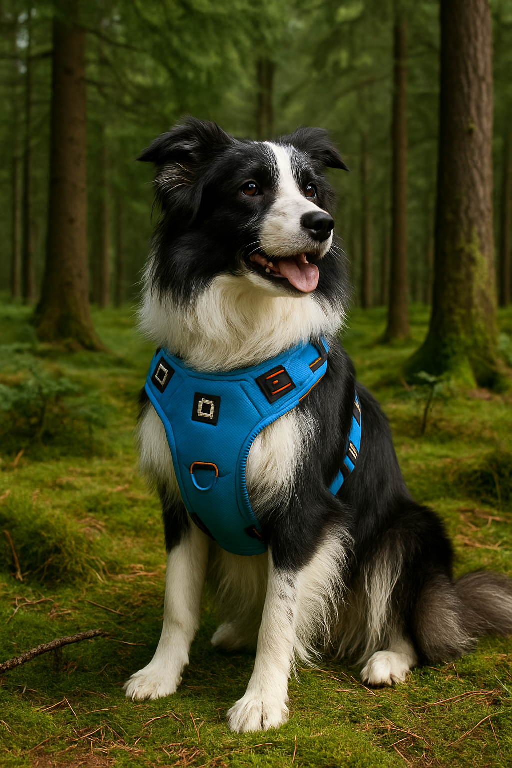 Comfort Control No Pull Dog Harness: D-ring and leash attachment view