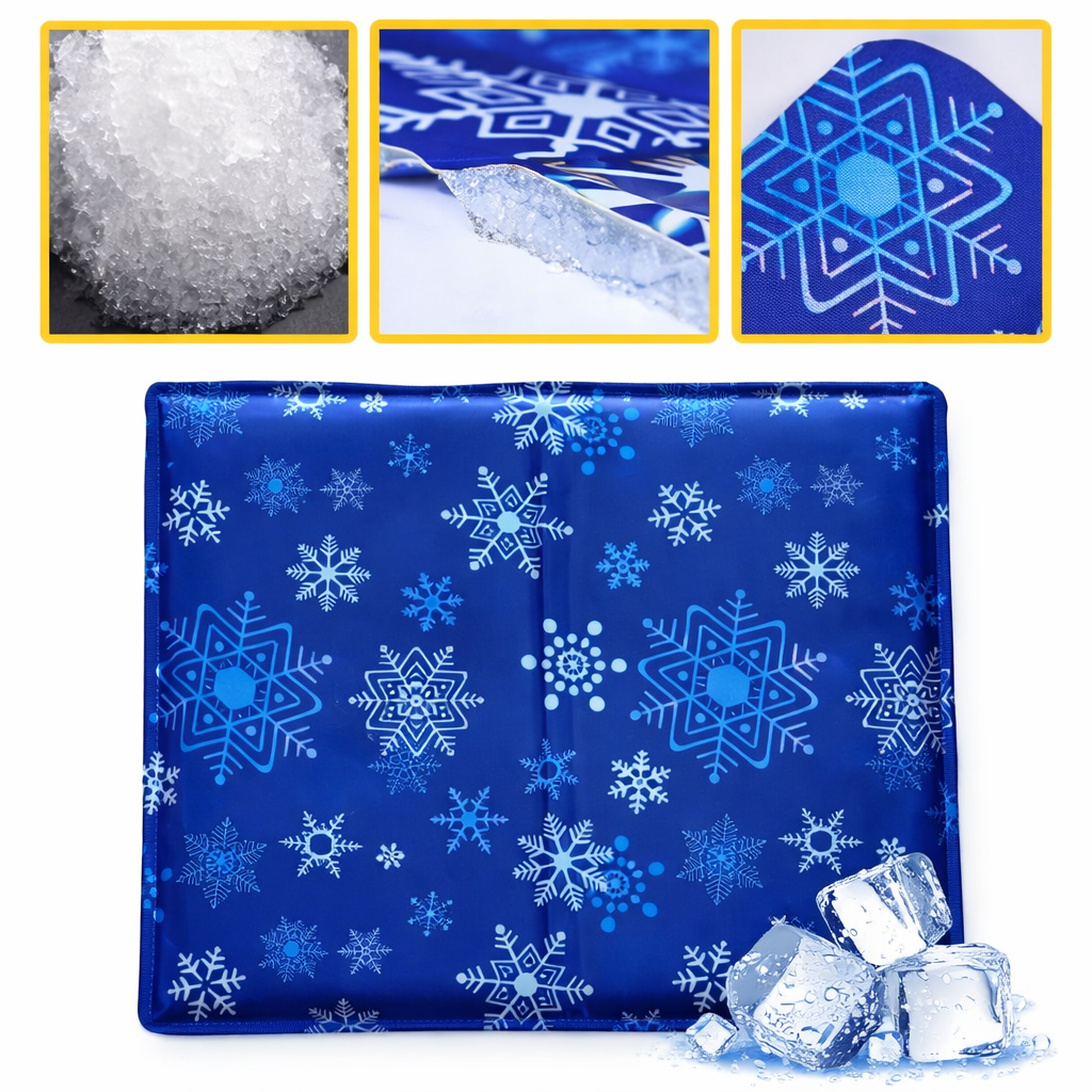 Gel Cooling Dog Mat: inside fill and base view