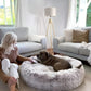 Calming Donut Dog Bed: dog resting on the bed