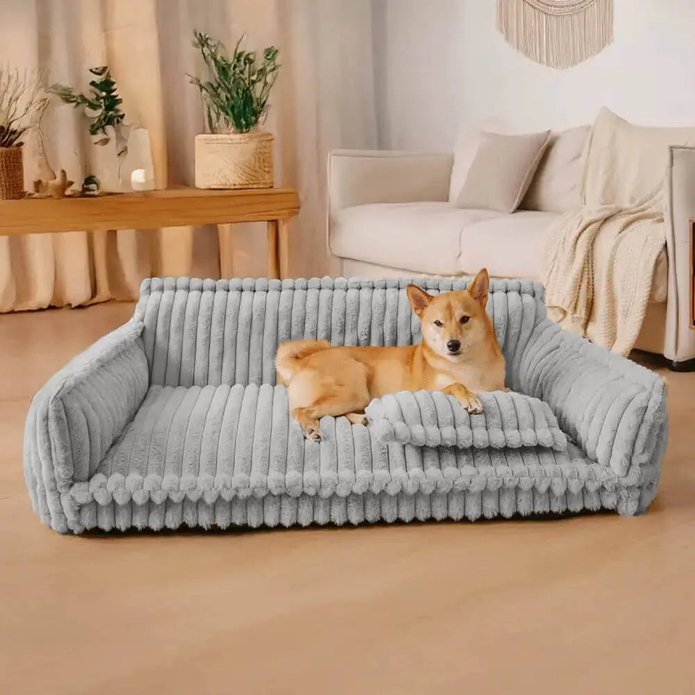 Orthopedic Washable Dog Sofa Bed: bed in a living room setting