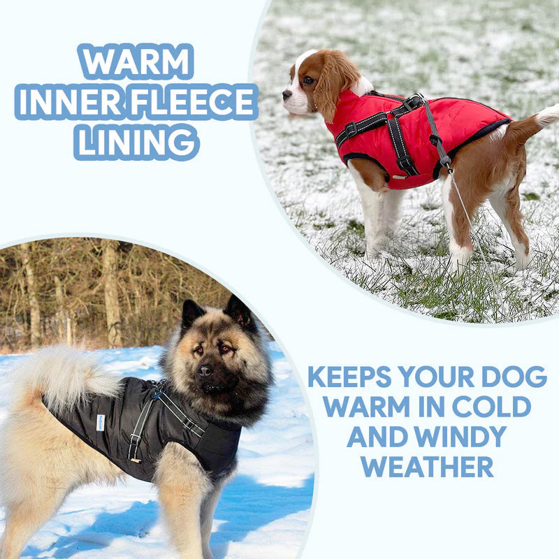 Dog Fleece Coat: fabric and stitching detail