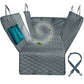 Waterproof Dog Car Seat Cover: sizing reference next to a dog