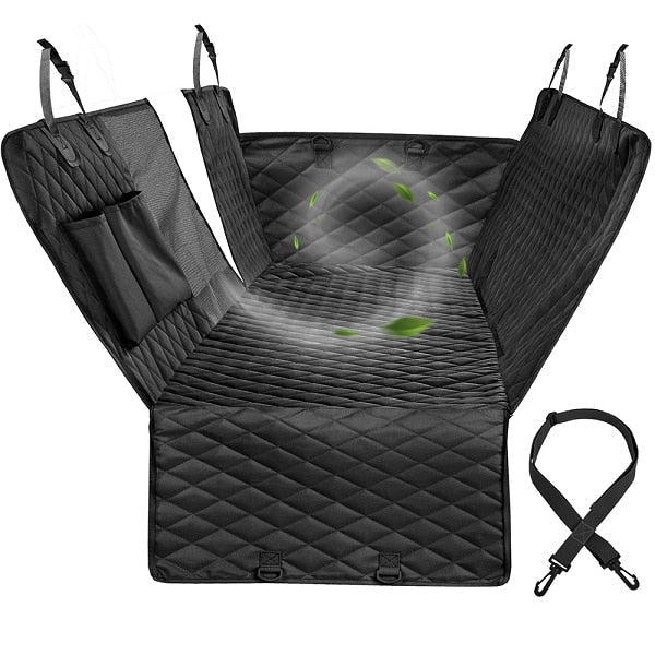 Waterproof Dog Car Seat Cover: dog resting on the bed