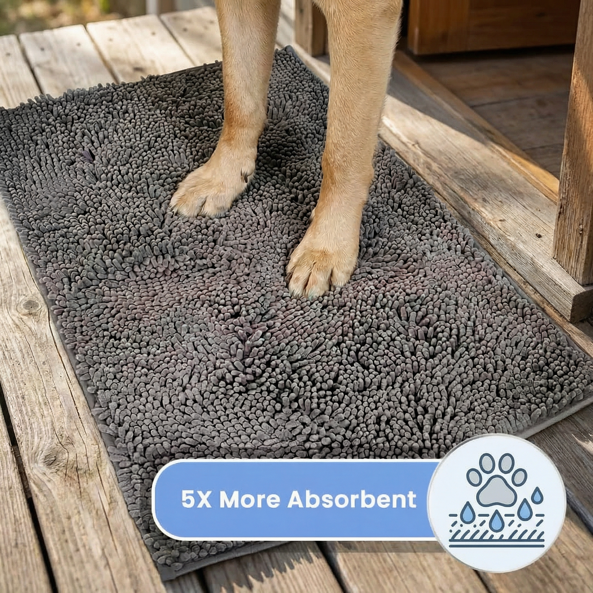 Messy Paws Mat: top-down view