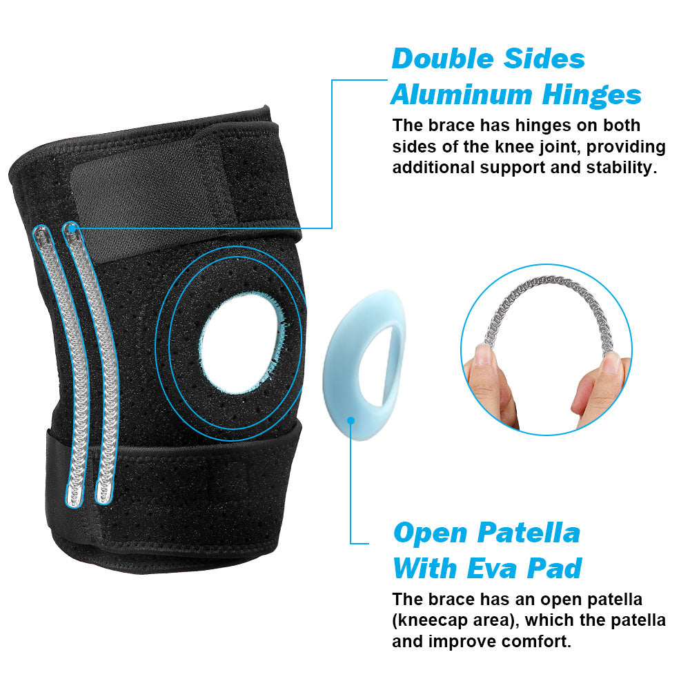 Hinged Knee Brace: size chart reference