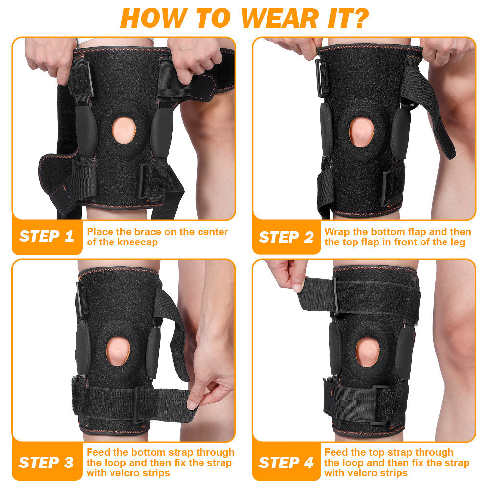 Hinged Knee Brace: inside-lining view