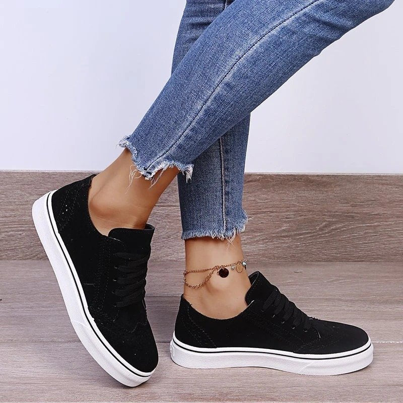 Lace Up Ladies Flat Shoes 2022 N 2