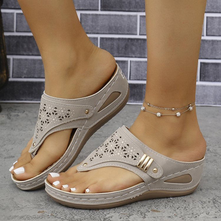 Platform Sandals for Women - Comfortable Wedge Flip Flops