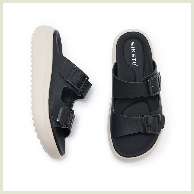 Slide Sandals for Women, Thick-Soled Non-Slip Sport Summer Slippers