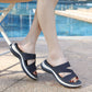 Rhinestone Platform Sandals, Plus Size Chunky Heel Dressy Summer Mules