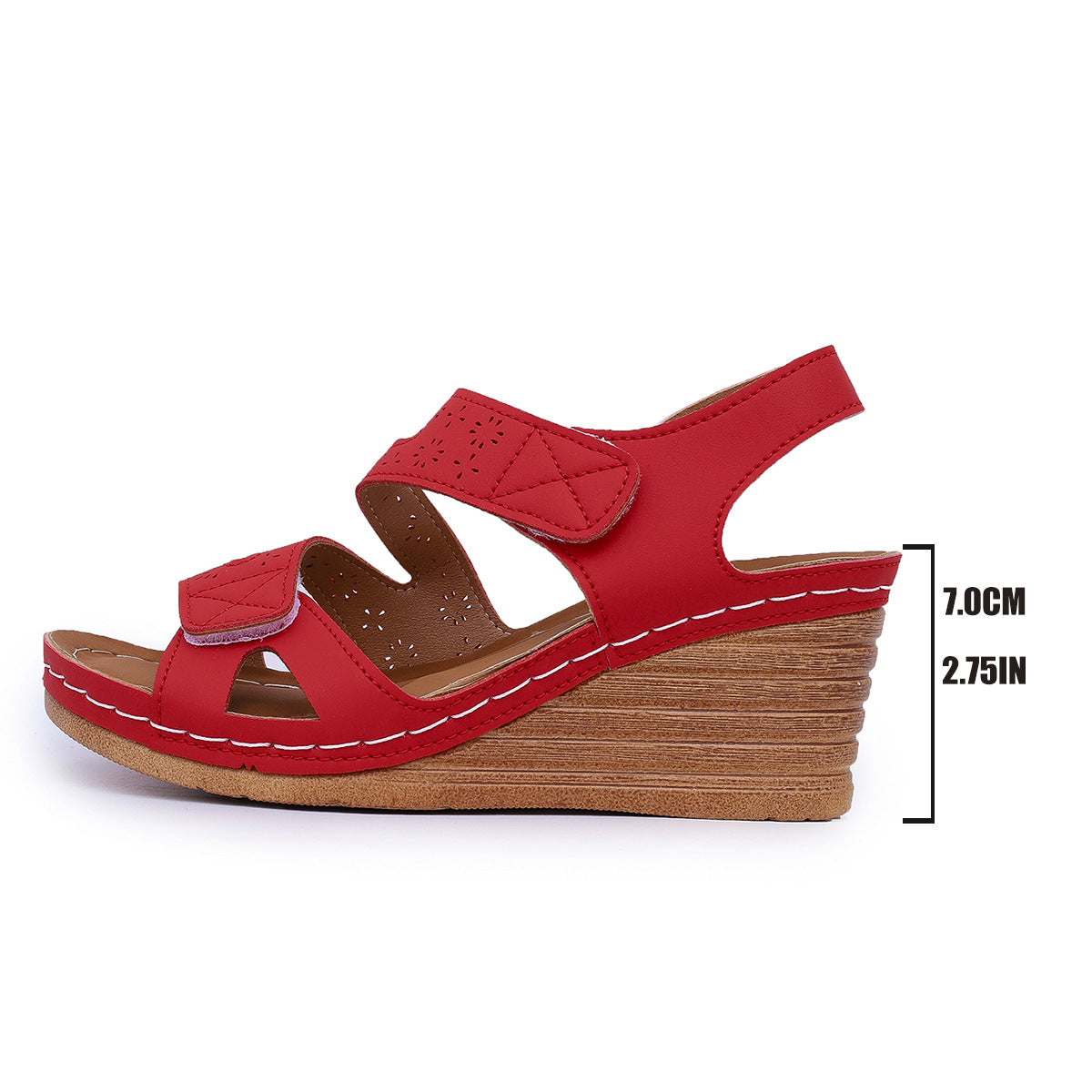 Platform Sandals for Women - Adjustable Criss-Cross Straps with Arch Support