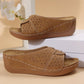 Comfortable Wedge Shoes for Women - Breathable Lightweight Summer Slides