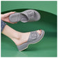 Metallic Wedge Sandals for Women, Anti-Slip Beach Summer Slides