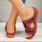 Cutout Wedge Sandals for Women - Comfortable Platform Summer Slides