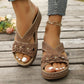 Lightweight Wedge Slide Sandals for Women - Comfortable Platform Summer Slippers