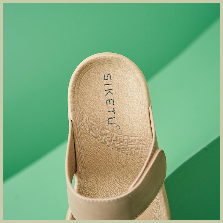 Lightweight Platform Sandals for Women, Elastic Strap Sporty Summer Slides