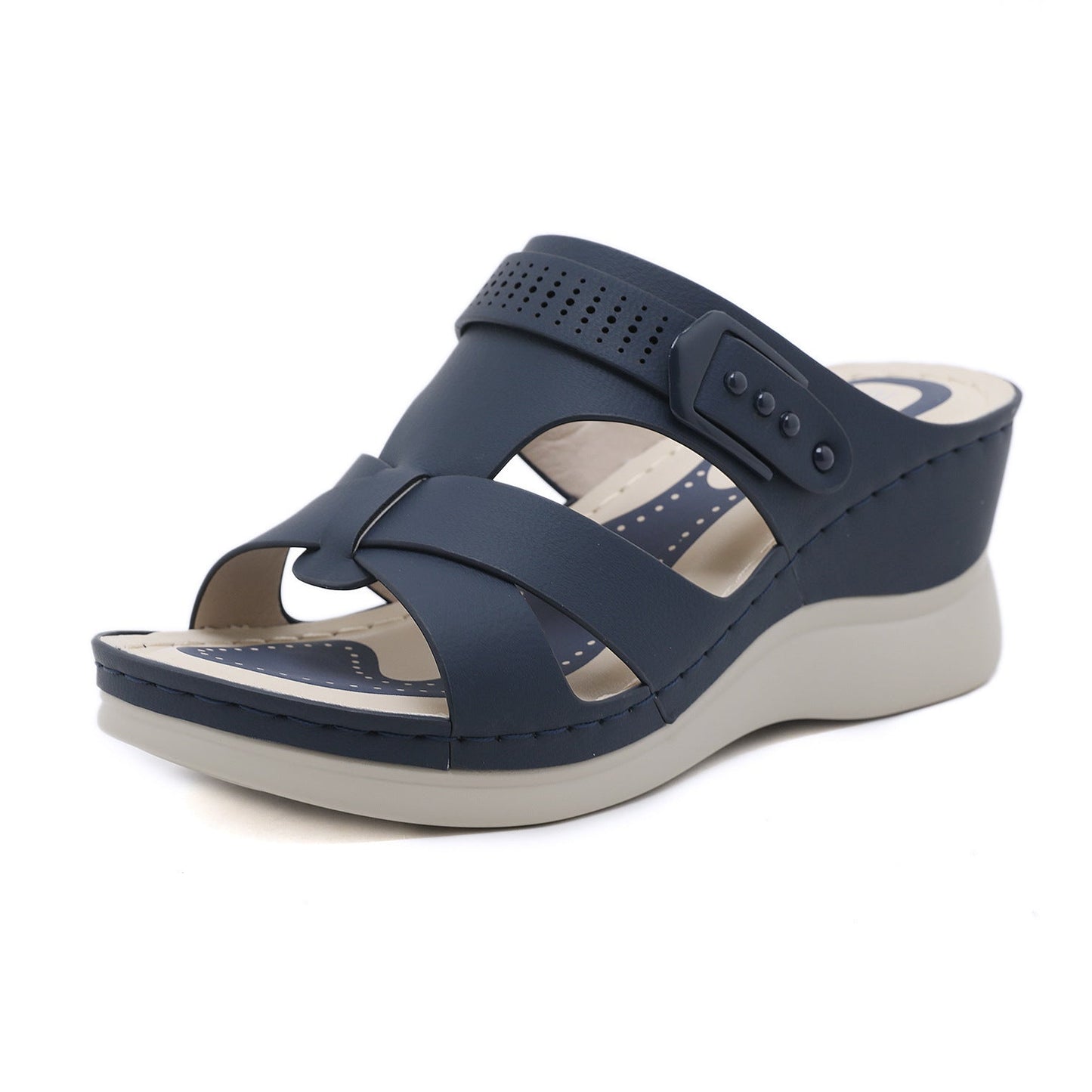 Wedge Sandals for Women, Casual Comfort Open Toe Summer Slides