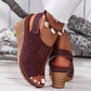 Walking Sandals for Women - Adjustable Strap Wedge with Cutout Design
