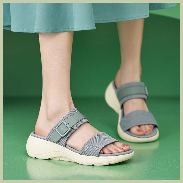 Sport Flip Flops for Women, Thick-Soled Non-Slip Lightweight Summer Slides