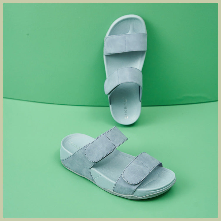 Lightweight Platform Sandals for Women, Elastic Strap Sporty Summer Slides