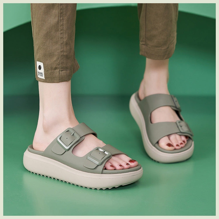 Slide Sandals for Women, Thick-Soled Non-Slip Sport Summer Slippers